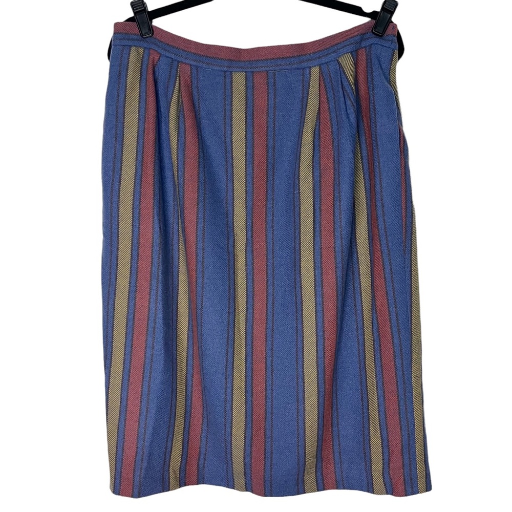 Vintage J.G. Hook Suits Striped Wool Skirt